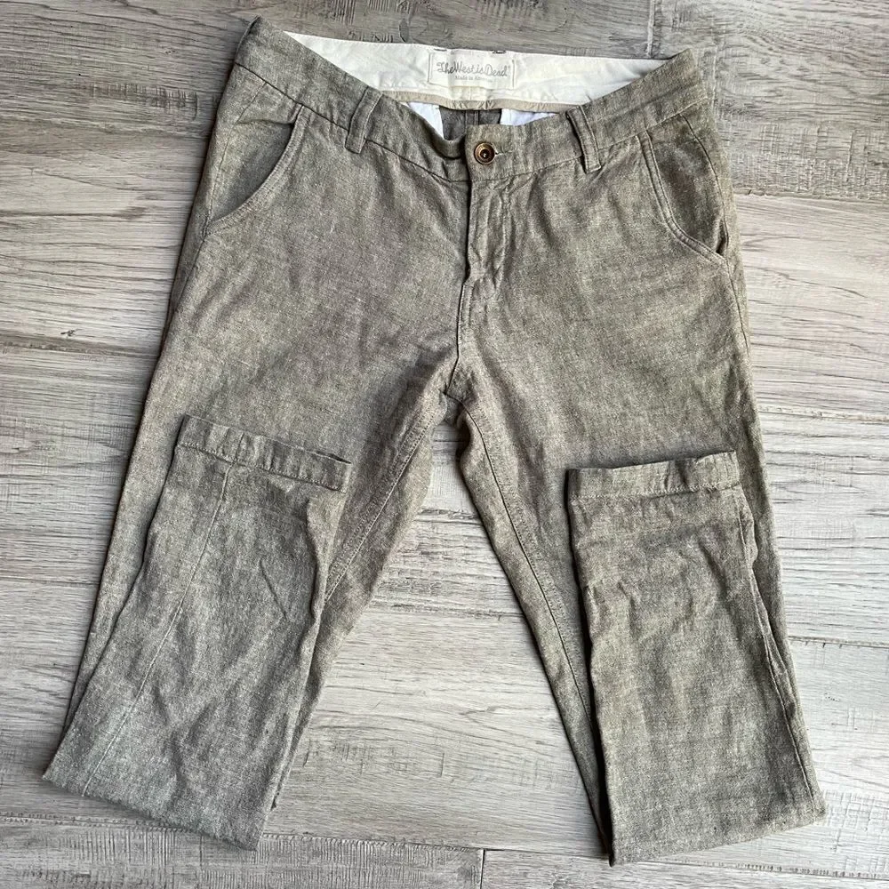 The West Is Dead Woven Chino Tapered Leg Pant SZ 26x30 On Tag, Runs Big In Waist